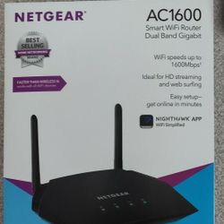 NETGEAR AC1600 Smart WiFi Router (R6260) Dual Band Gigabit 