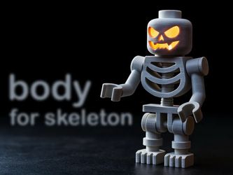 Halloween Lego skeleton jack o lantern