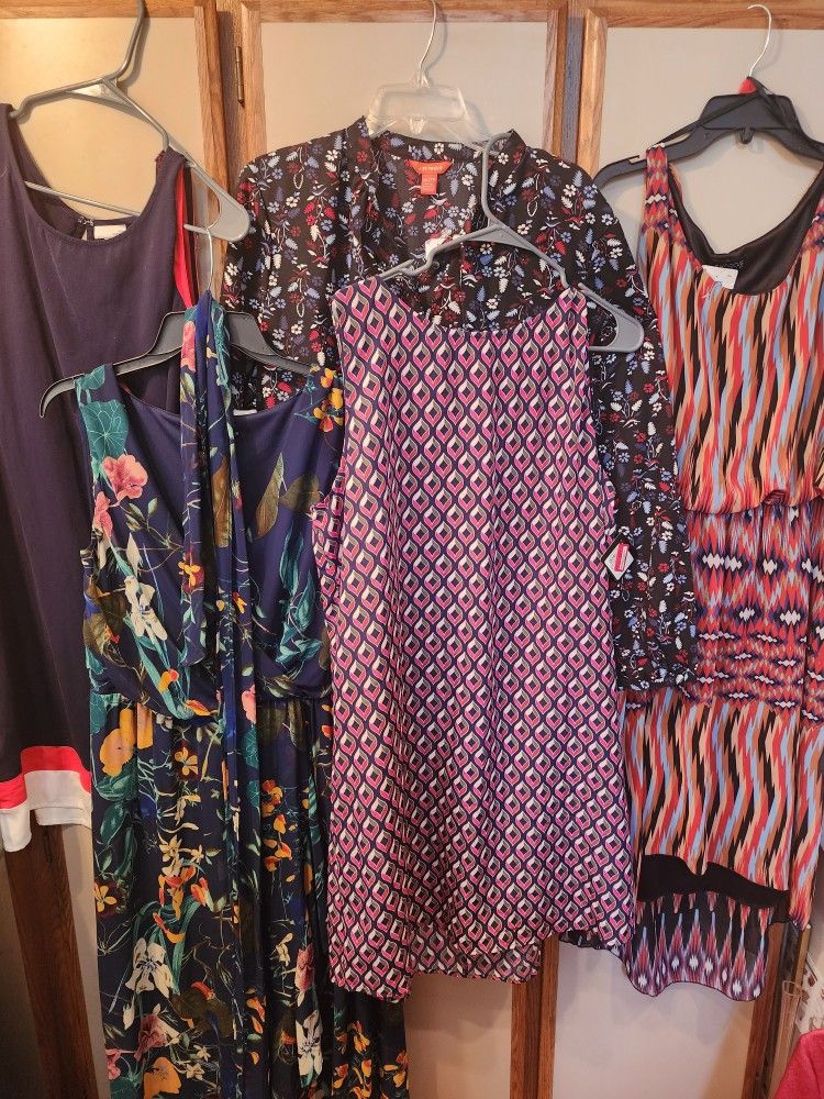 Lot Of 5 Women's Dresses, NWT,  All Size XL