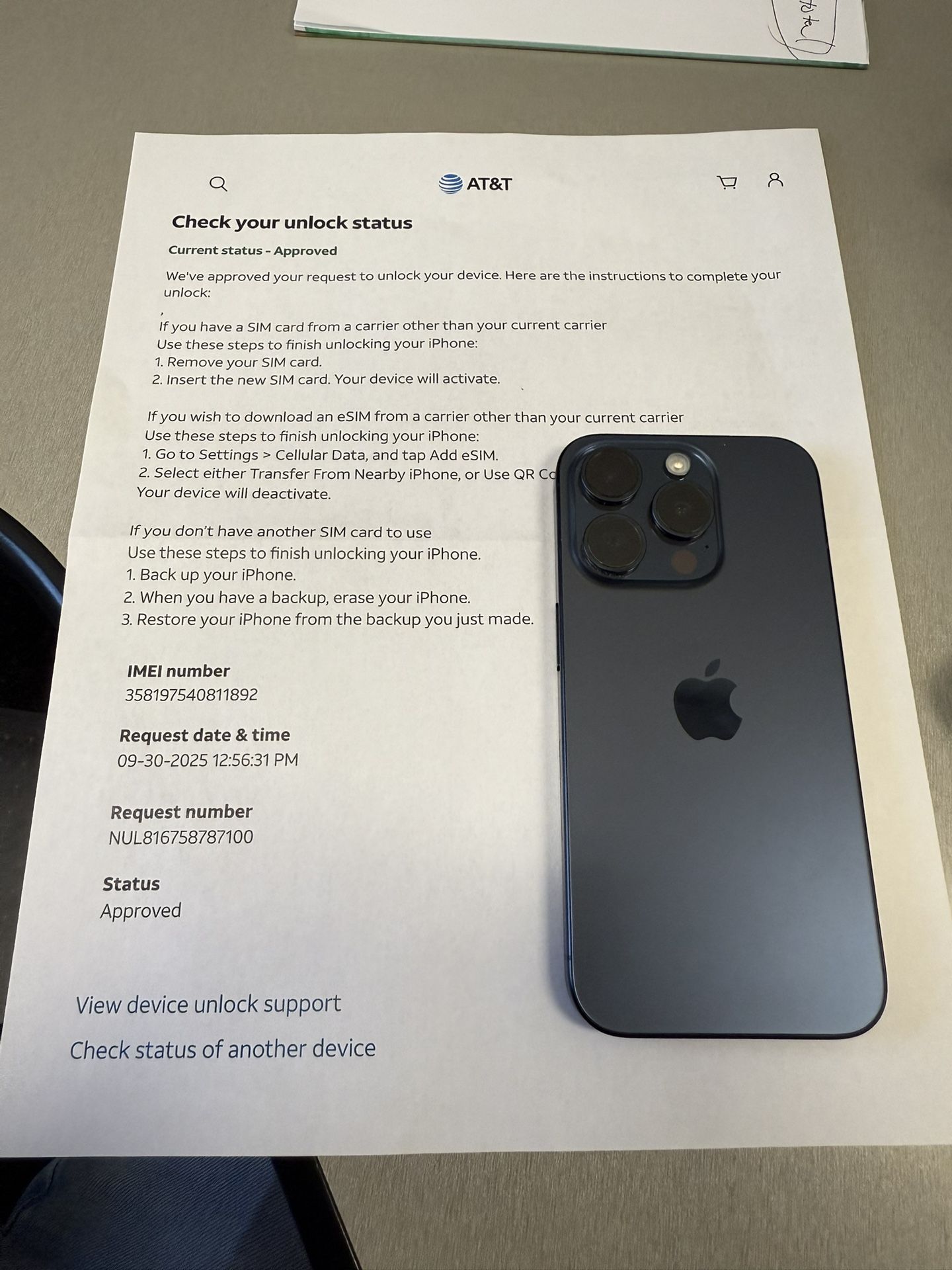 iPhone 15Pro 256g Unlocked