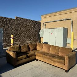 Comfy Rust Sectional Couch