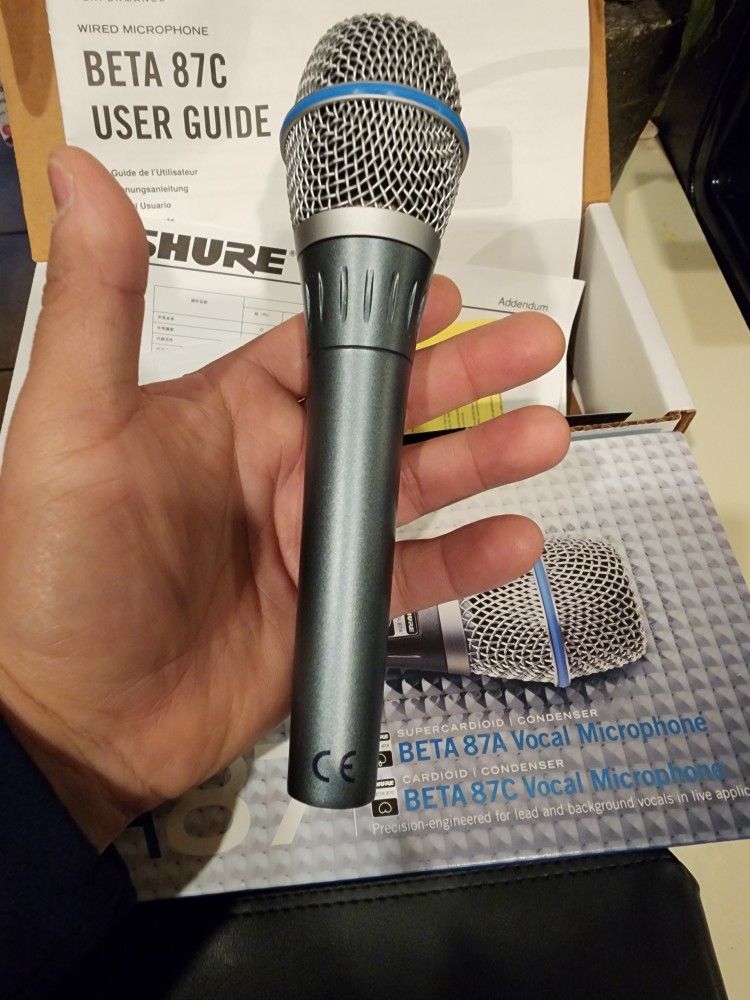 Authentic Wire Shure Beta 87a Microphone 