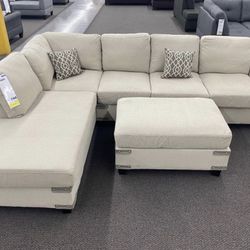 Sectional Sofa Set With Ottoman 