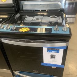 New Scratch And Dent Whirlpool Slide -In Gas Stove Stainless Steel 6 Months Warranty 