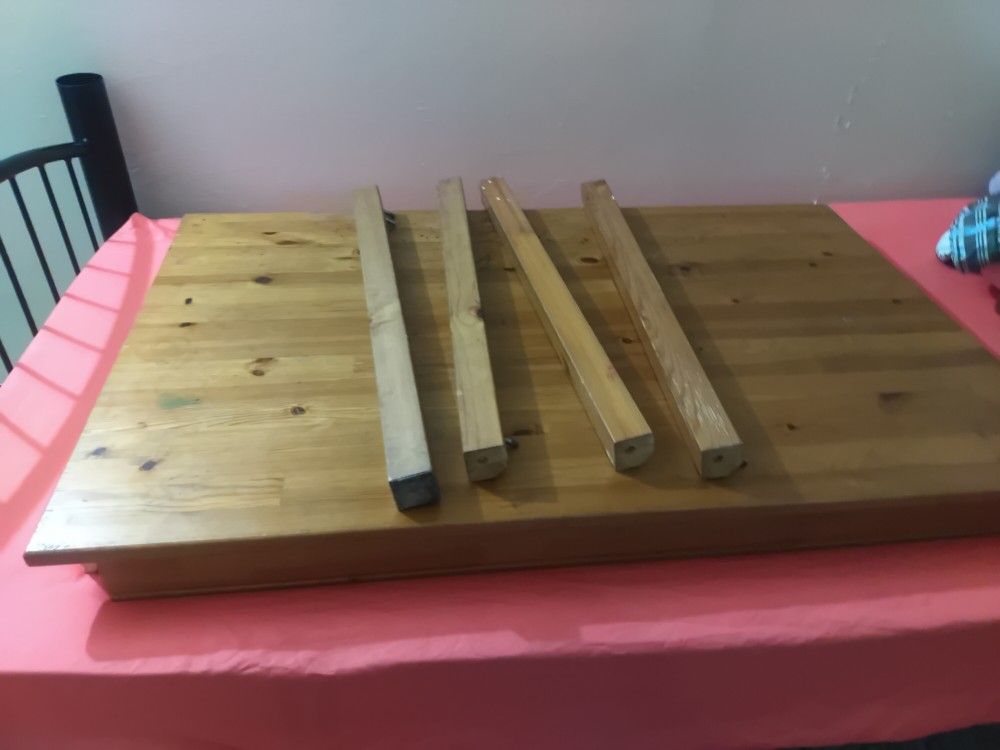 Mesa Madera Solida De 4 Sillas