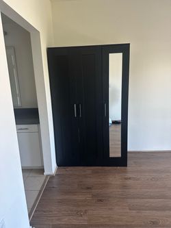 Black storage closet