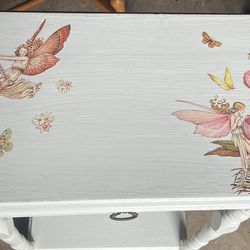 Hand painted Fairy Side Table For Little Girls Room