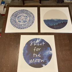 Set Of 3 Square Paintings