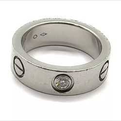 Cartier Platinum Love Ring 1 Diamond 