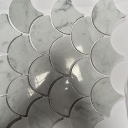 9.75x10 Dragon Scale Carrara Marble Polished