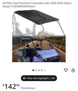 Roof Top for Polaris Ranger Compatible with 2009/2020