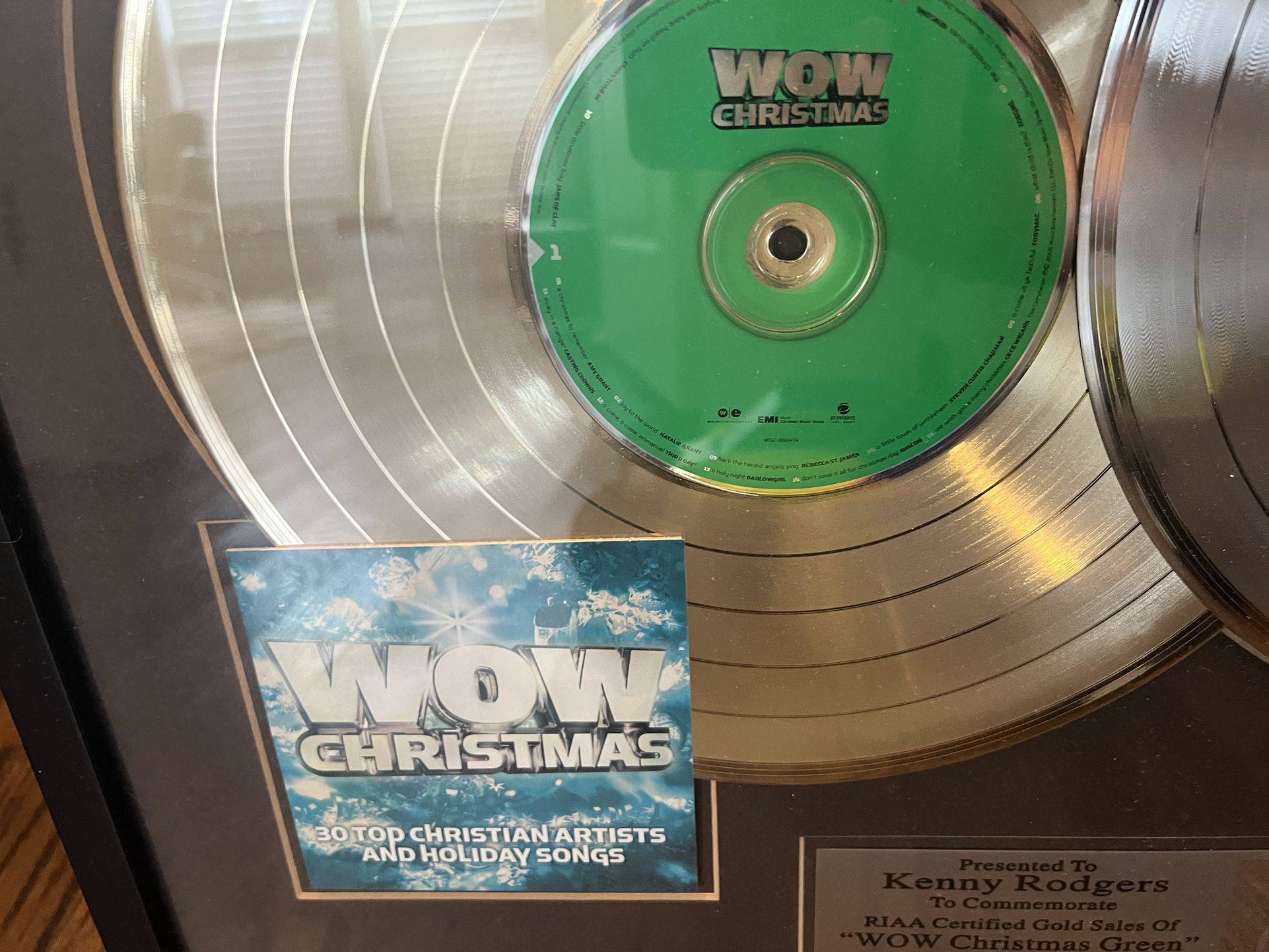 Kenny Rodgers Platinum And Gold Album Plaque