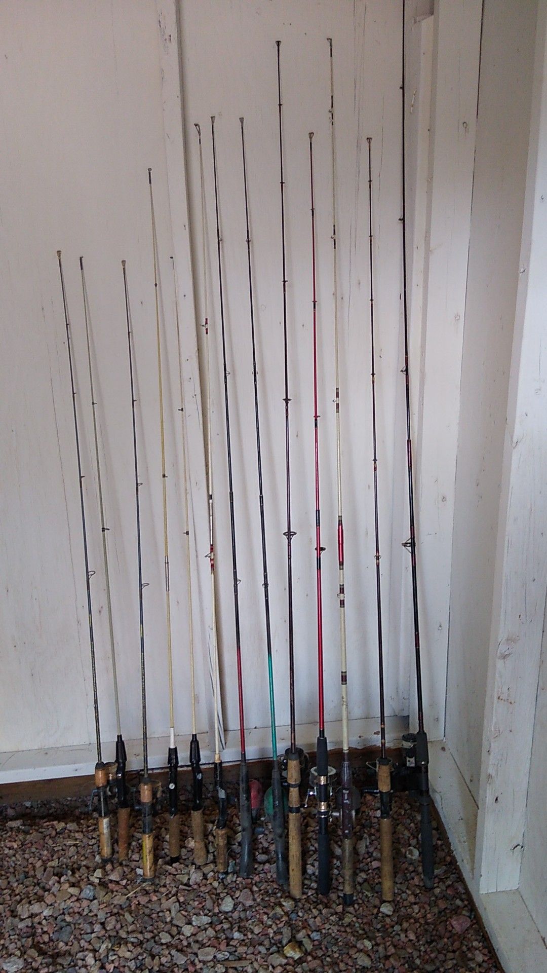 each 8 different size fishing pole for Sale in Glendale, AZ OfferUp