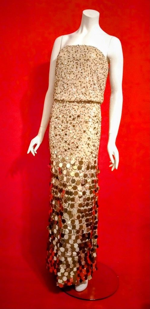 Elegant Sexy Gold Dress