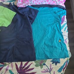 8 Scrub Shirts Size Medium