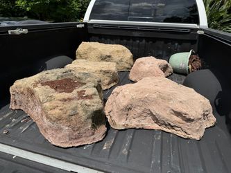 Large hallow landscape boulders
