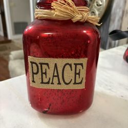 Christmas big jar decor