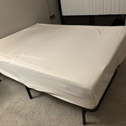 Full Size Bed Frame + Mattress for Sale – Pick Up by 7/1