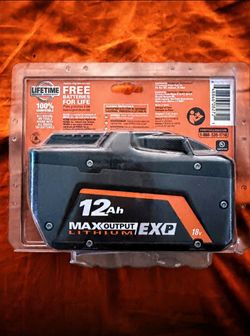​RIDGID 18V 12Ah MAX Output EXP Battery - Brand New Sealed