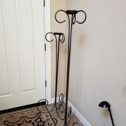 tall wrought iron floor candle holders