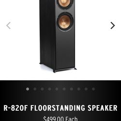 KLIPISH R-820F FLOORSTANDING SPEAKER LIKE NEW