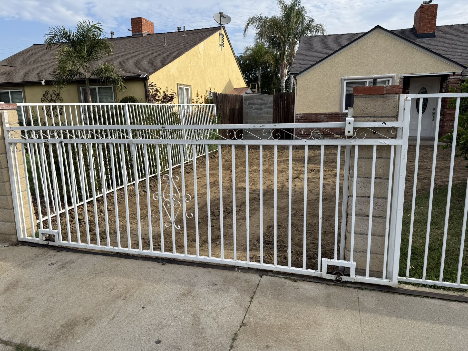 Iron Fence And Sliding Gate