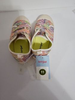 Cat & Jack shoes kids size 11 hook and loop unisex tennis shoes, new with tags.