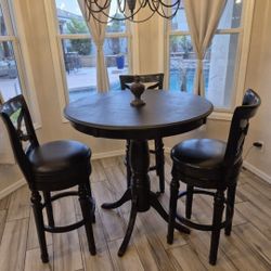 Pub Table W/3 Bar Stools 