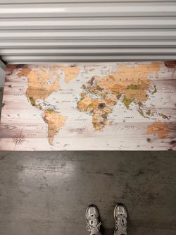Large World Map Wall Art