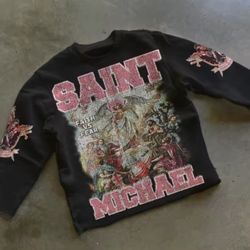 White and black saint long sleeves 