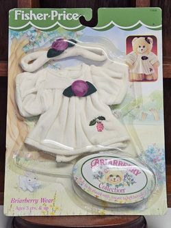 Briarberry Collection Bear Wear White Velvet Dress & Headband Set Fisher Price