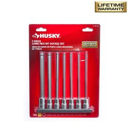 3/8 in. Drive SAE Long Ball Hex Bit Socket Set (7-Piece)