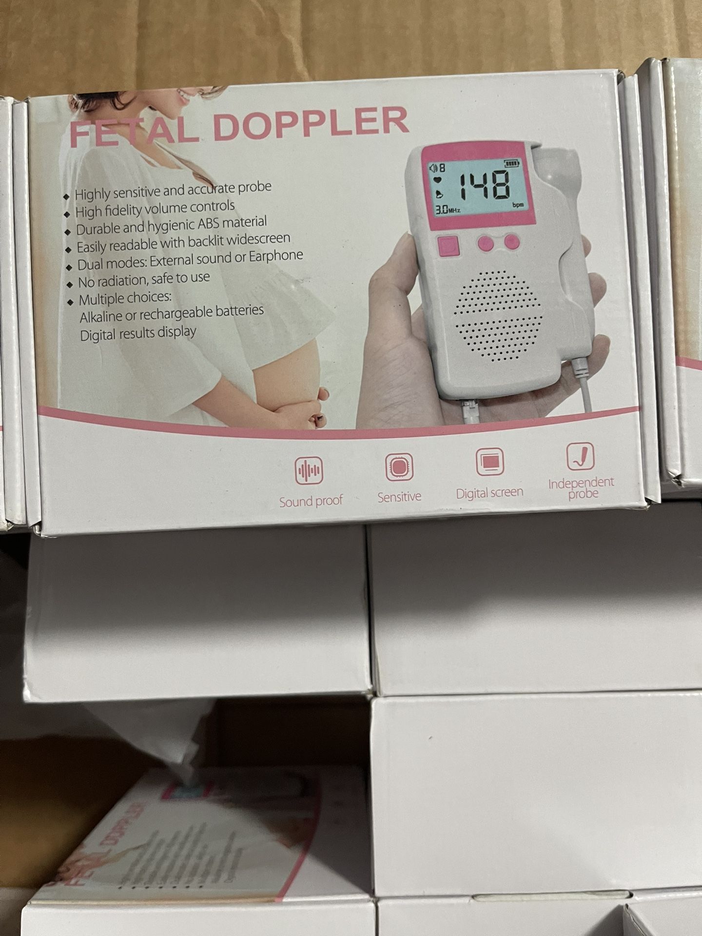 Fetal Doppler NEW JSL-T501 Baby Heart Monitor Baby Shower Gift,  Prenatal Infant Baby Monitor  Im In Carson Comes With Batteries/Gel