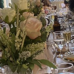 Vases, Jewels, Faux Flowers & Sign, Candles