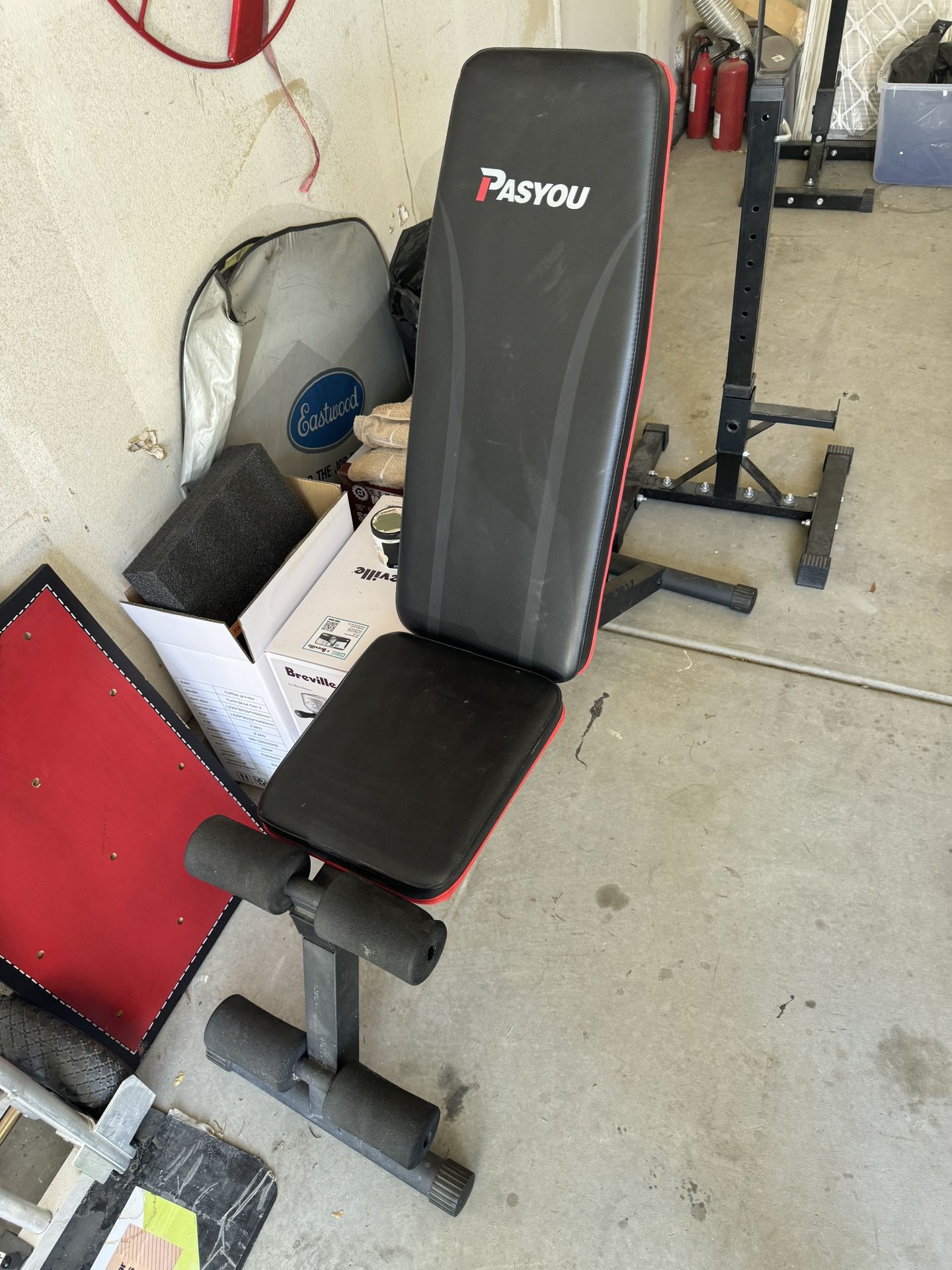 Workout Bench And Barbel Holders Basically New 