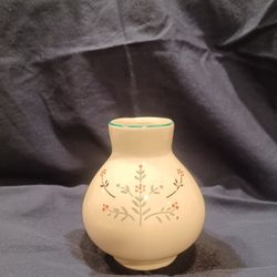 Small Hand Painted Vase with Floral Design