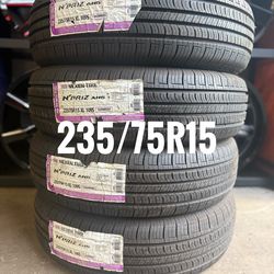 235/75R15 NEW ALL SEASON AS TIRES - NEXEN WHITE WALL