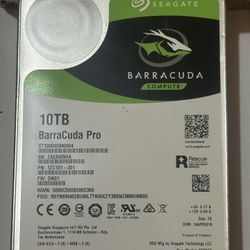 Seagate BarraCuda Pro 10TB SATA Hard Drive (HDD) - 3.5" - ST10000DM0004