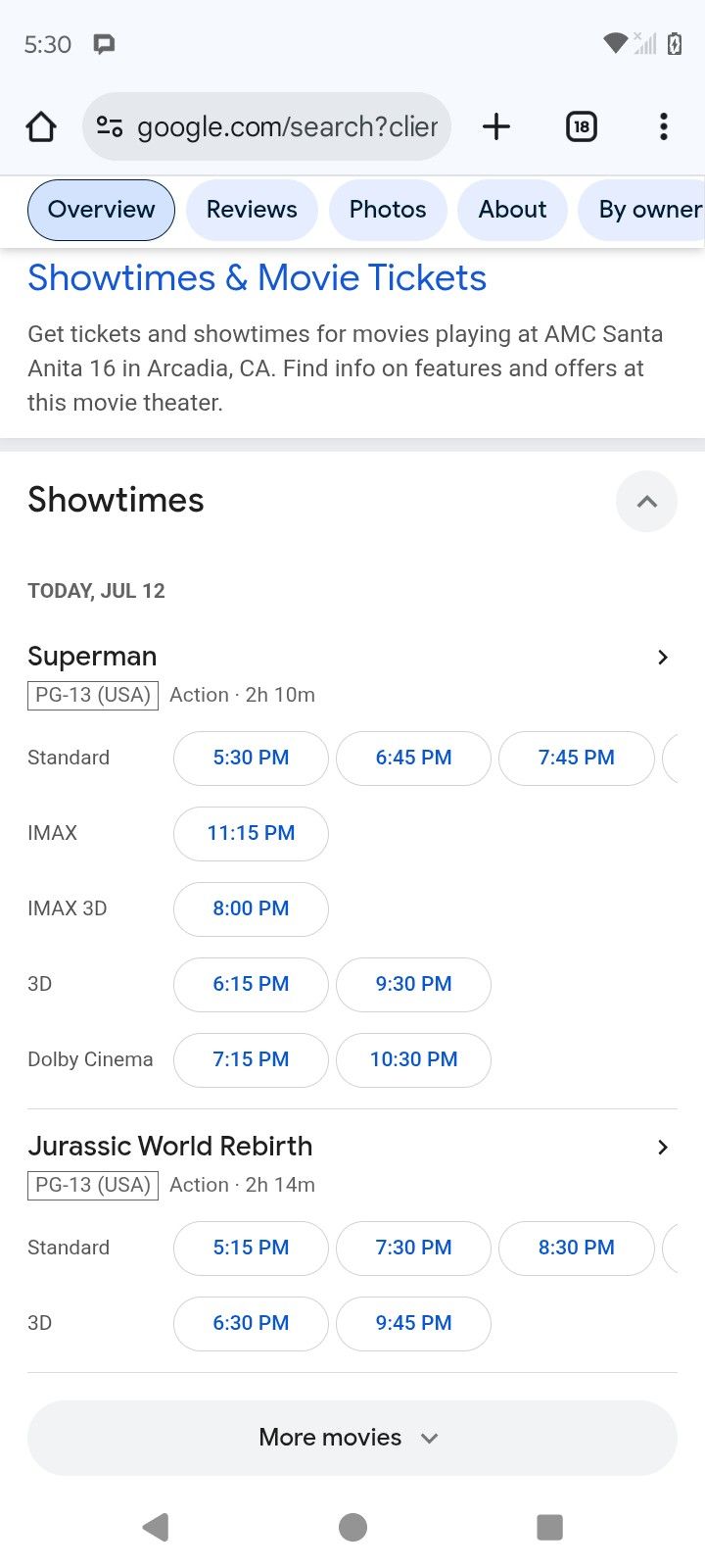 Movie Tickets For Superman (Discounted 10.00$)