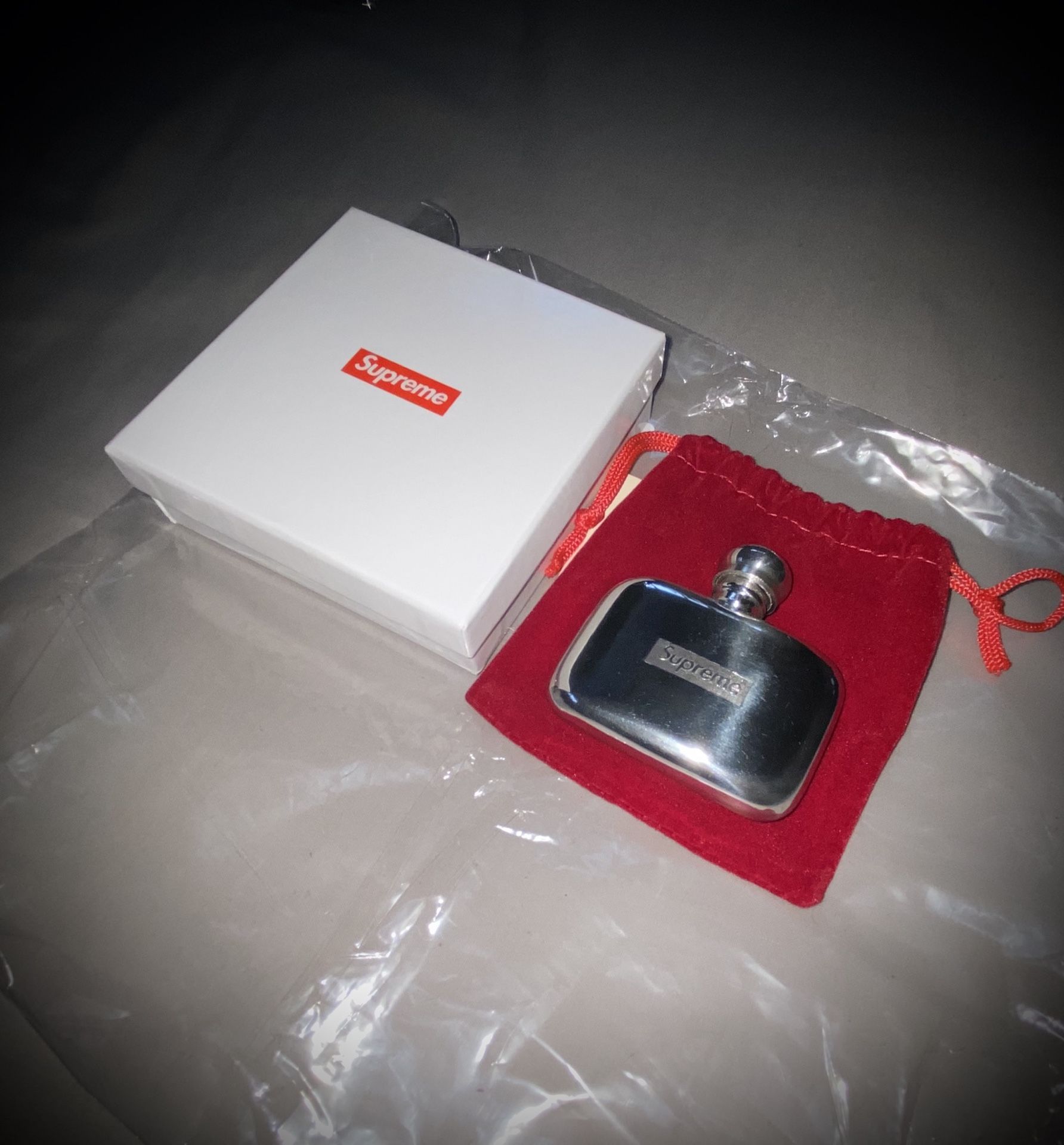supreme pewter mini flask