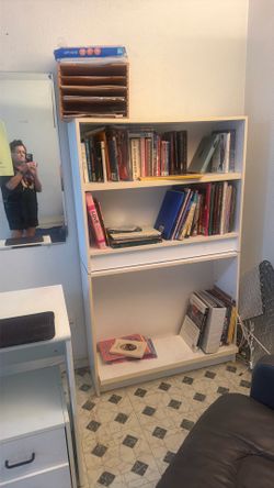 Two matching bookshelves