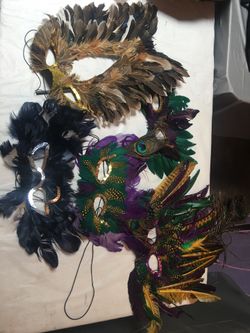 5 feather masks