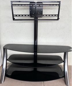 TV Stand with Mount and Glass Shelves