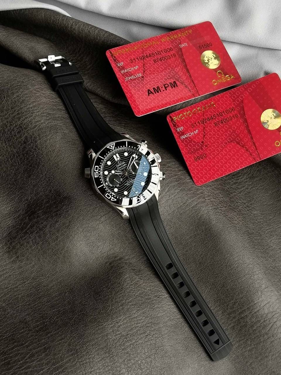 Omega Seamaster 300 Master Co-Axial Chronograph Black Dial Watch