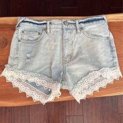 Free People Shorts With Lace