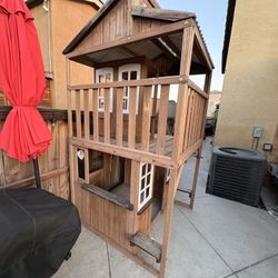 Wood playground with slide $250