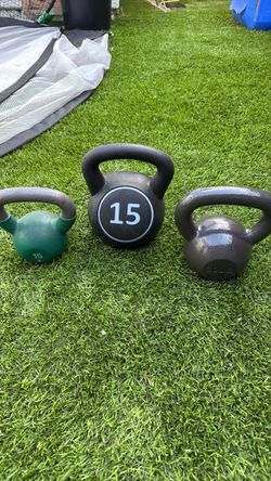 Kettlebells (15 & 30) $50 for all 3