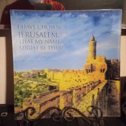2 chronicles 6:6 Glasses Plaque 9.5"X 9.5"
