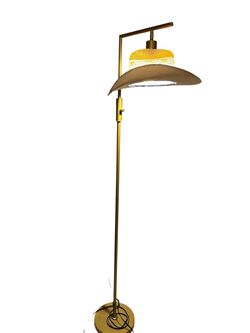 Gold Floor Lamp With Cowboy Hat Shade