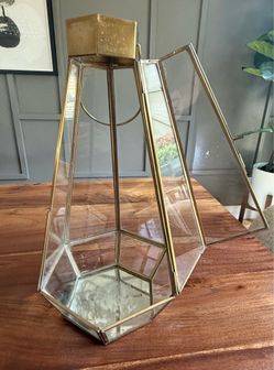 Faceted glass lantern- West Elm